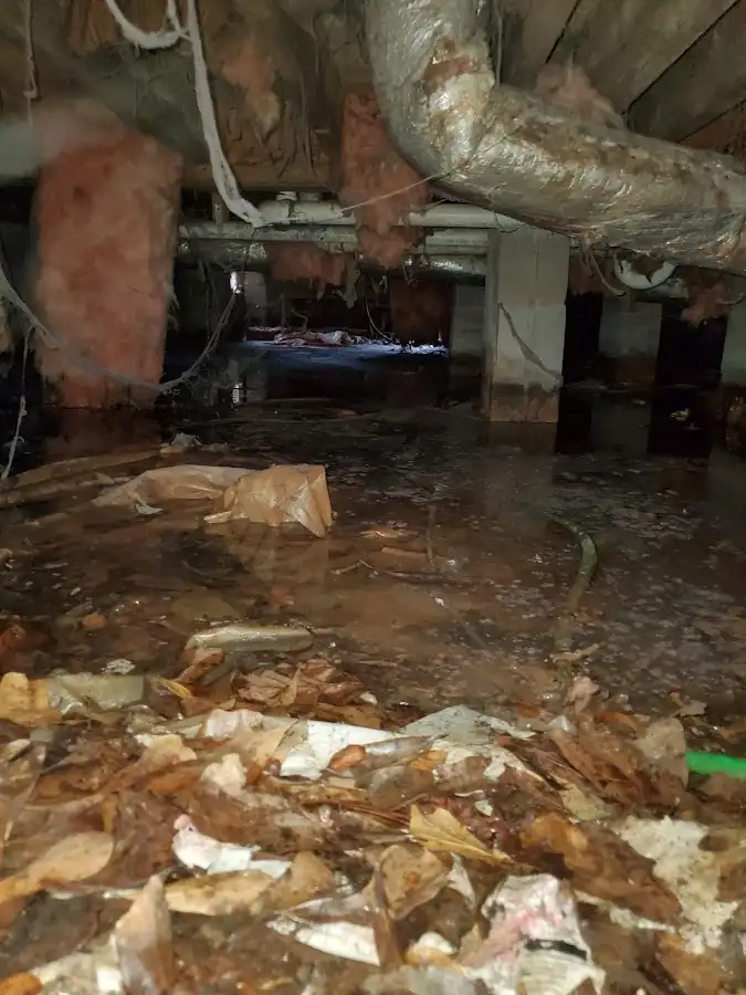 Crawl space flood assessment for Commercial Water Damage Restoration in Twinsburg