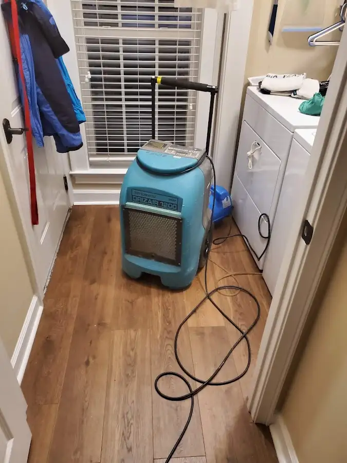 Commercial dehumidifier deployed for Flood Damage Cleanup in Twinsburg