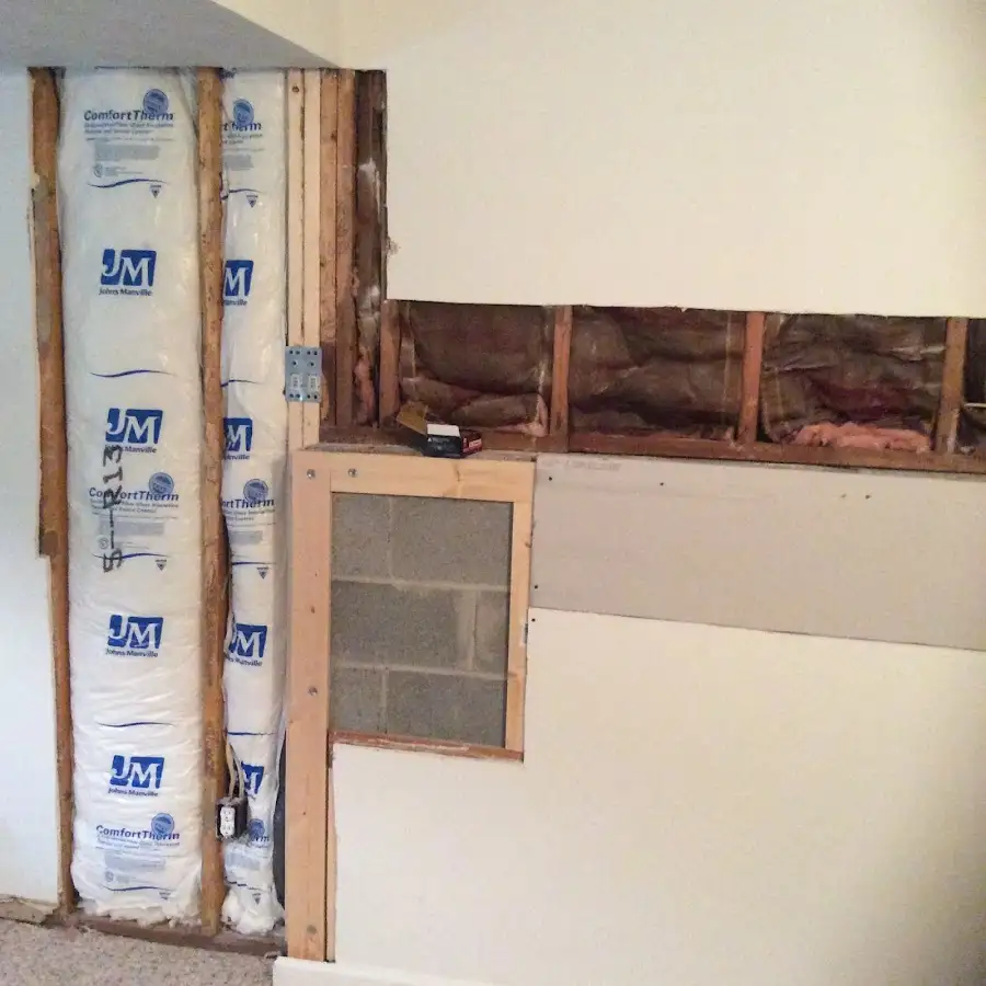 Wall insulation replacement during Contents Cleaning & Restoration in Twinsburg